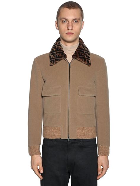 men fendi bomber jacket|Fendi trench coat men's.